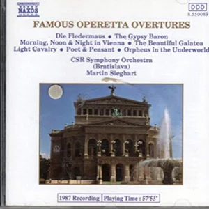 Famous Operetta Overtures CSR Martin Sieghart 1988 CD Top-quality