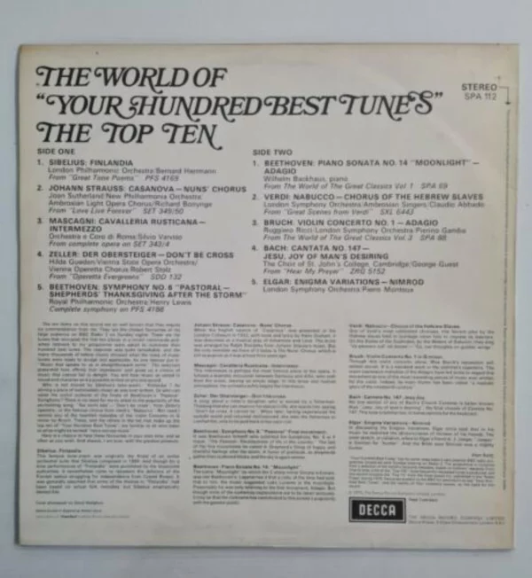 The world of your hundred best tunes Top-quality Free UK shipping