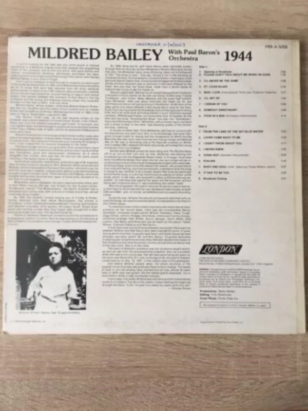 Mildred Bailey With Paul Barons Orchestra 1944 Top-quality Free UK shipping