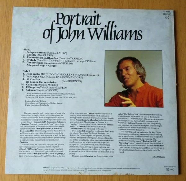 Portrait of John Williams Top-quality Free UK shipping