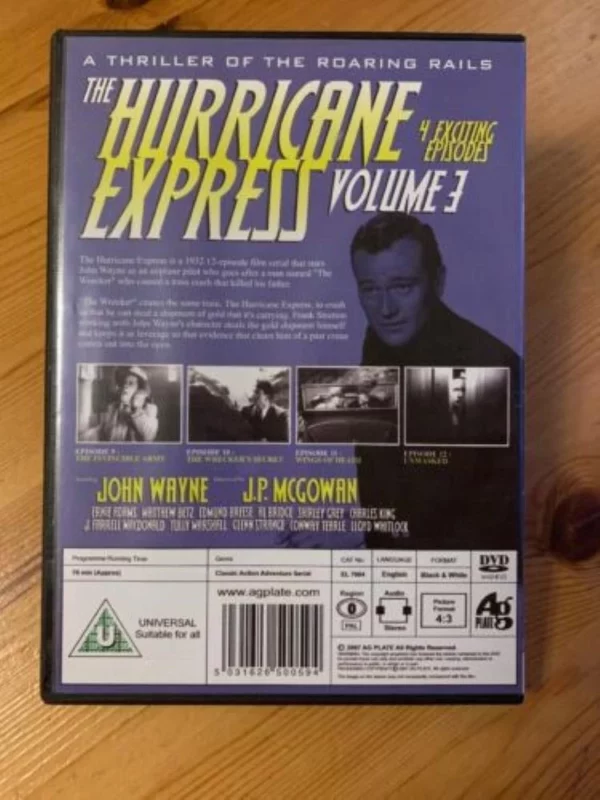 HURRICANE EXPRESS SERIAL VOLUME 3 John Wayne 2007 DVD Top-quality