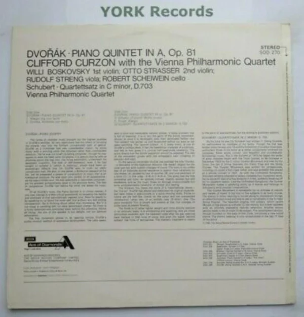 Dvorak Piano Quintet in A Top-quality Free UK shipping