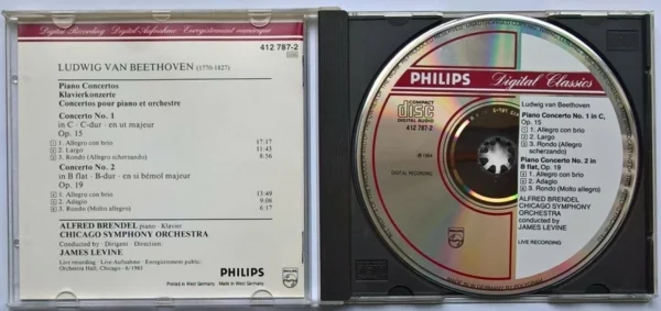 Beethoven: Piano Concertos 1 & 2 various 1984 CD Top-quality Free UK shipping