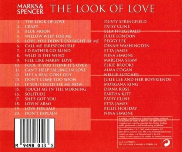 Look of Love various 2001 CD Top-quality Free UK shipping