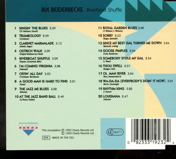 Riverboat Shuffle Bix Beiderbecke 1993 CD Top-quality Free UK shipping