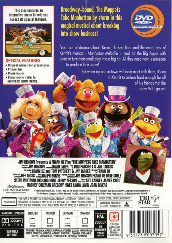 The Muppets Take Manhattan 2000 DVD Top-quality Free UK shipping