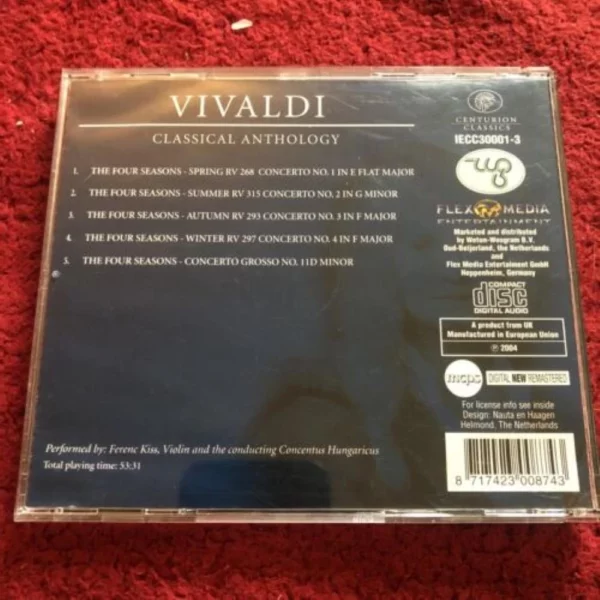 Vivaldi Classical Anthology various CD Top-quality Free UK shipping