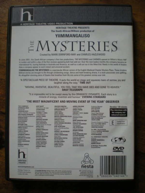 Mark Dornford-May - The Mysteries 1996 DVD Top-quality Free UK shipping