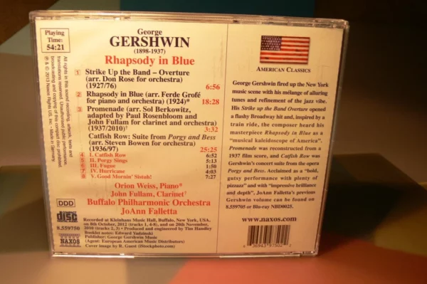 Gershwin: Rhapsody In Blue Buffalo Philharmonic Orchestra 2010 CD Top-quality