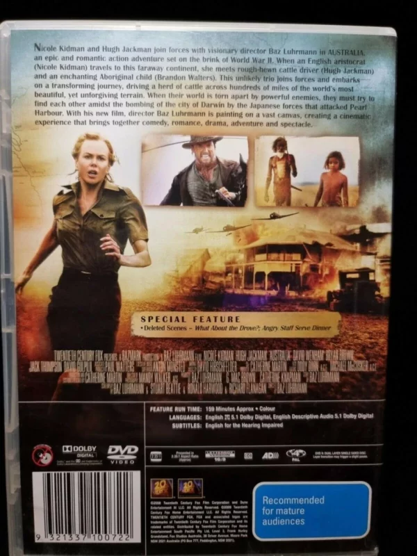 Australia Nicole Kidman Hugh Jackman David Wenham Bryan Brown DVD Top-quality