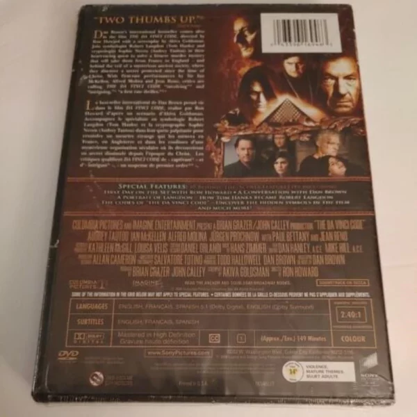 The Da Vinci Code Tom Hanks 2006 DVD Top-quality Free UK shipping