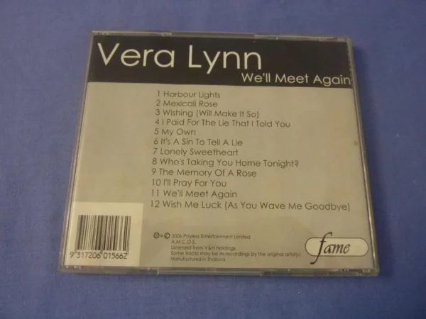 We'll Meet Again Vera Lynn 2006 New CD Top-quality Free UK shipping