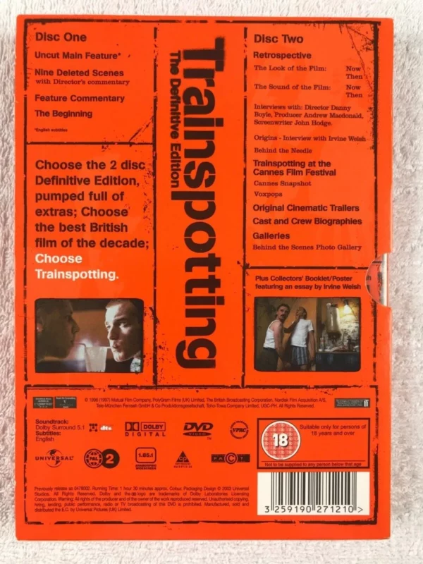 Trainspotting Ewan McGregor 2003 DVD Top-quality Free UK shipping