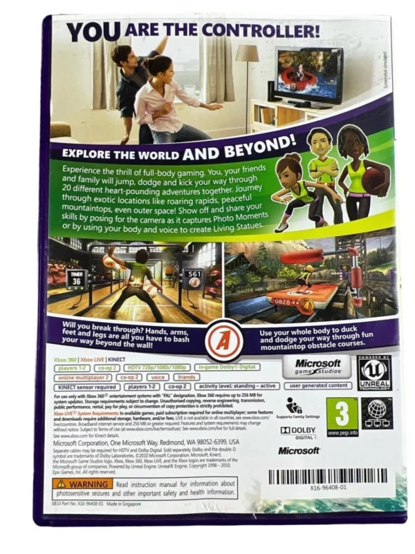 Kinect Adventures Microsoft Xbox 360 2010 Top-quality Free UK shipping