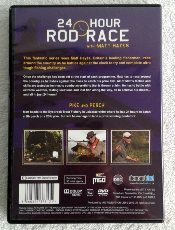 24 Hour Rod Race with Matt Hayes - Pike and Perch 2013 DVD Top-quality