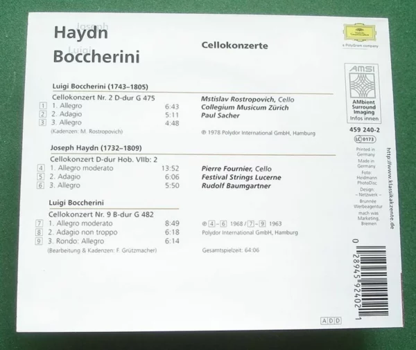 Boccherini and Haydn Boccherini / Haydn CD Top-quality Free UK shipping