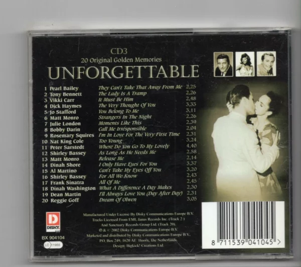 Unforgettable Various 2002 CD Top-quality Free UK shipping