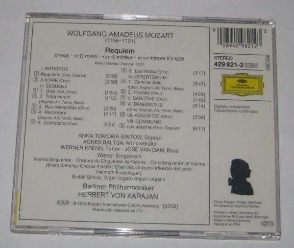 Mozart: Requiem Mozart CD Top-quality Free UK shipping