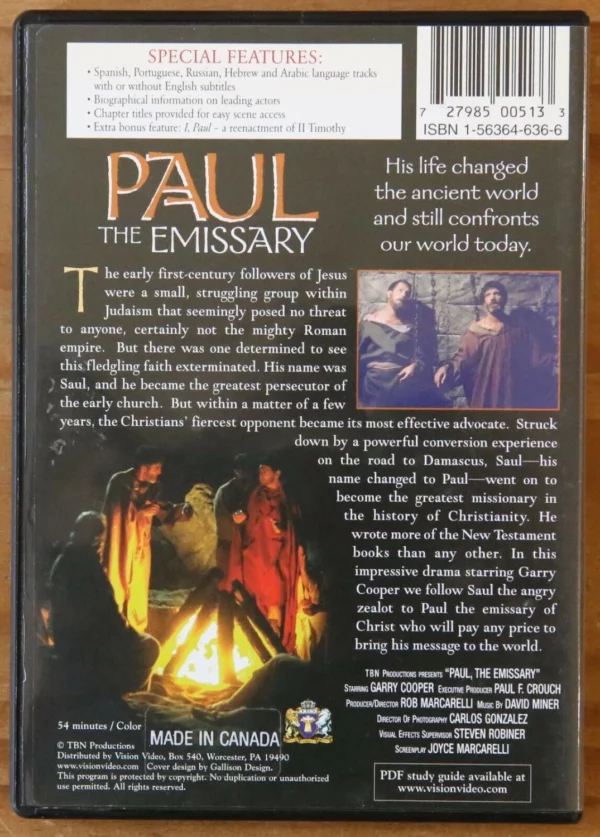 Paul The Emissary Curt Lowens DVD Top-quality Free UK shipping