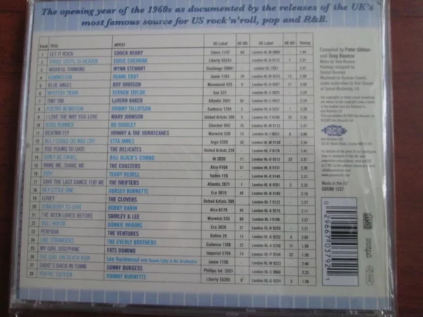 The London American Label Year By Year 1960 Various Artists 2009 CD Top-quality