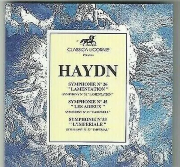 Haydn symphonies no.26 symphonies no. 45 and no.53 Haydn CD Top-quality