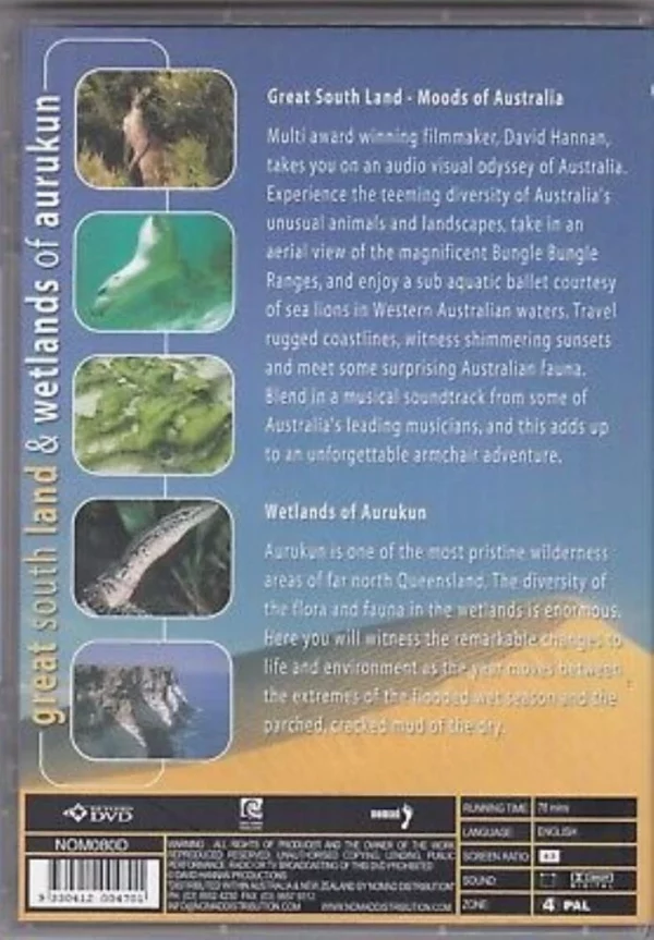 Great South Land & Wetlands Of Aurukun DVD Top-quality Free UK shipping