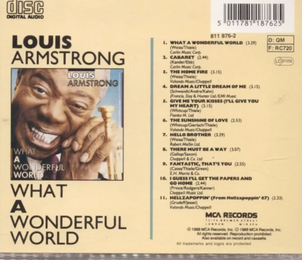 Louis Armstrong - What A Wonderfull World Louis Armstrong 1999 CD Top-quality