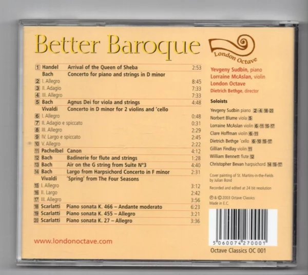 Better Baroque - London Octave Various 2003 CD Top-quality Free UK shipping