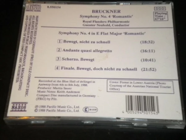 Bruckner: Symphony No.4 Romantic Bruckner CD Top-quality Free UK shipping