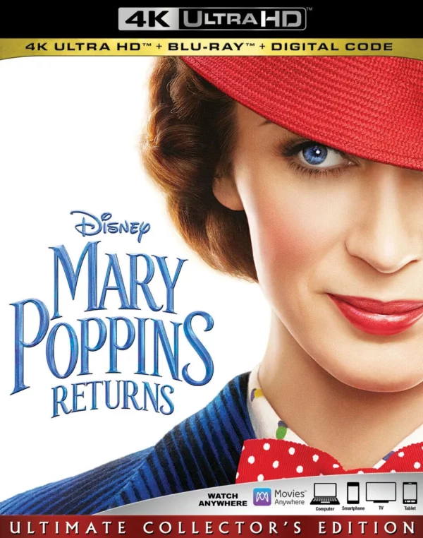 MARY POPPINS RETURNS Emily Blunt 2019 Blu-ray Top-quality Free UK shipping