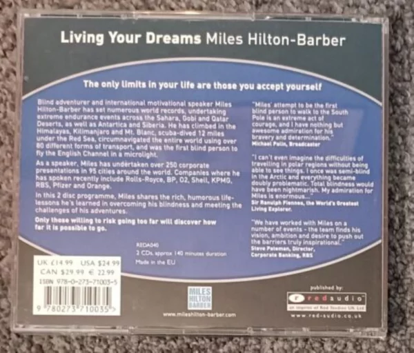 Living Your Dreams Miles Hilton-Barber New CD Top-quality Free UK shipping