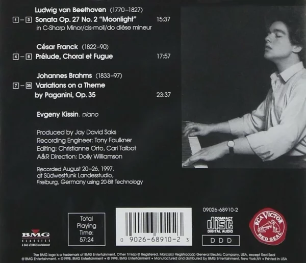 Franck: Prelude, Choral et Fugue / Brahms: Paganini Variations Evgeny Kissin CD