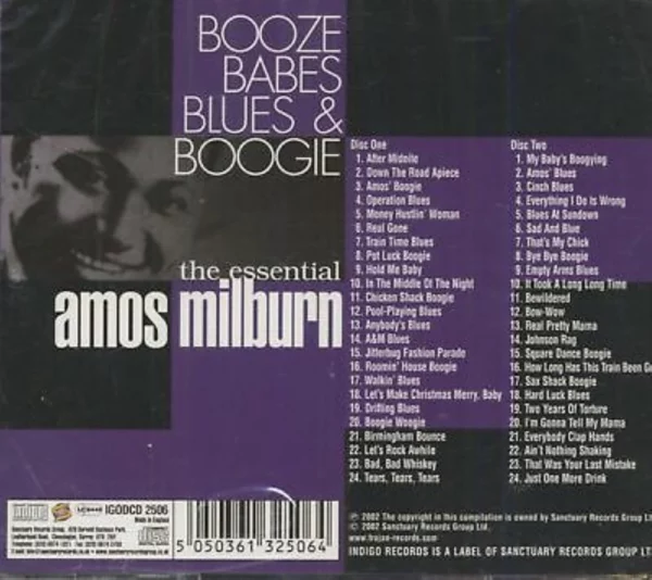 Booze, Babes, Blues & Boogie Amos Milburn 2002 CD Top-quality Free UK shipping