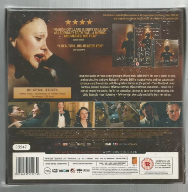 La Vie En Rose Marion Cotillard 2007 DVD Top-quality Free UK shipping