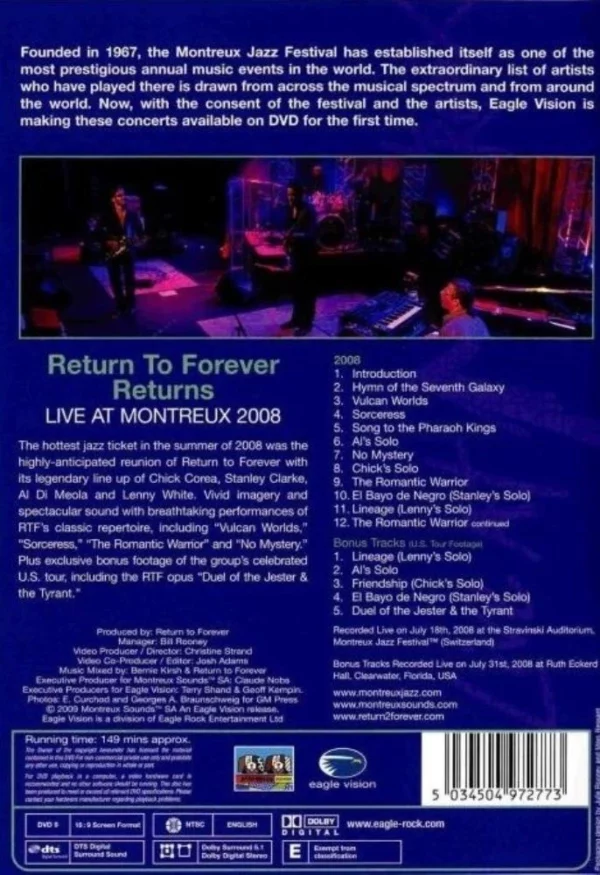 Live At Montreux 2008 2009 DVD Top-quality Free UK shipping