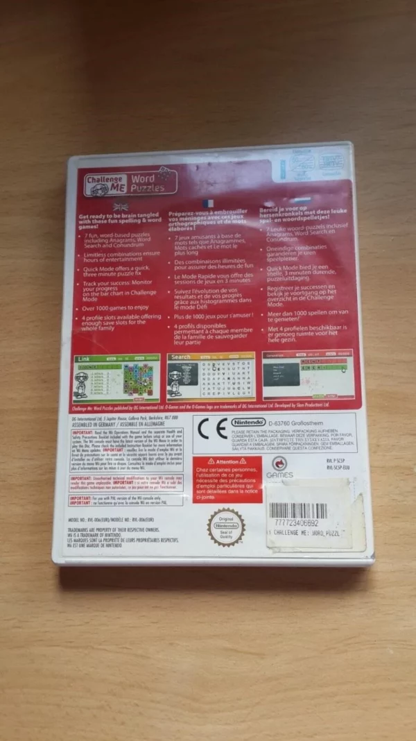 Challenge Me: Word Puzzles Nintendo Wii 2011 Top-quality Free UK shipping