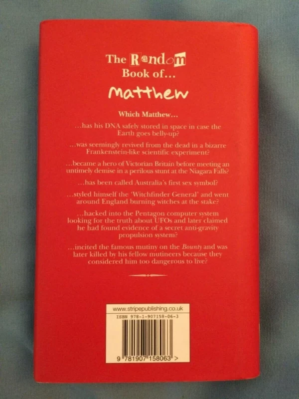 The Random Book of... Matthew Top-quality Free UK shipping