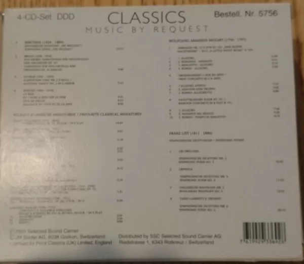 Classics Music by Request 4 disc collection c1 Various 1999 CD Top-quality