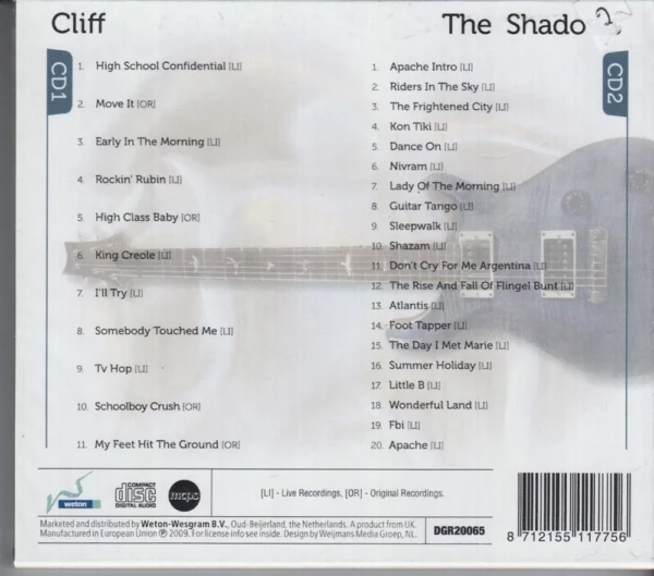 The Shadows - CLIFF The Shadows 2009 CD Top-quality Free UK shipping