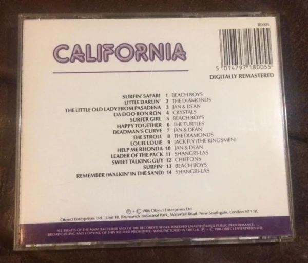 California The Collection Various 1986 CD Top-quality Free UK shipping