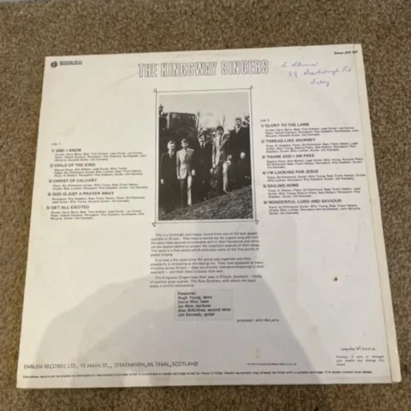 The Kingsway Singers The Kingsway Singers Records Top-quality Free UK shipping