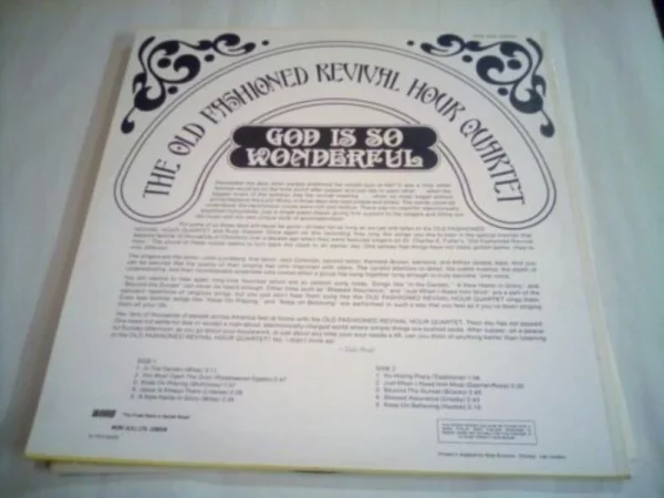 God Is So Wonderful THE OLD FASHIONED REVIVAL 1973 Records Top-quality