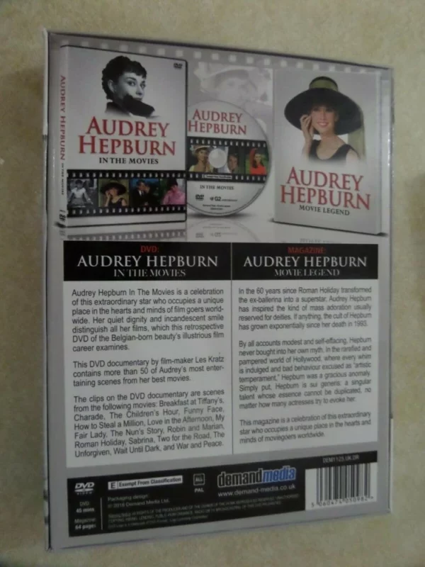 Audrey Hepburn 'Movie Legend' 2016 DVD Top-quality Free UK shipping