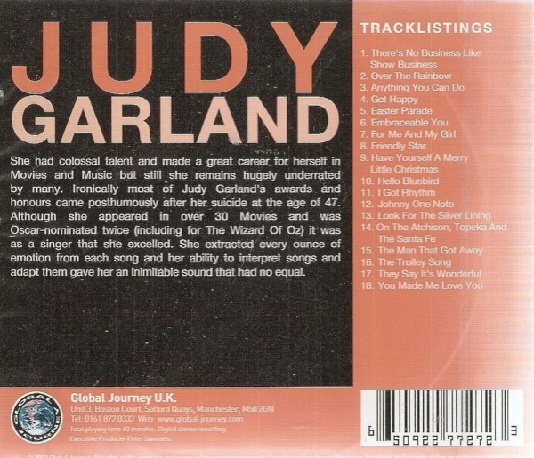 Legends: Original Recordings Judy Garland 2012 CD Top-quality Free UK shipping