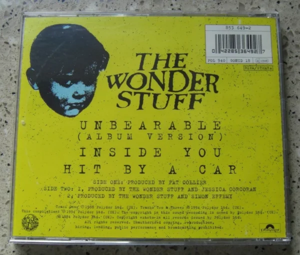 Unbearable The Wonder Stuff 1994 CD Top-quality Free UK shipping