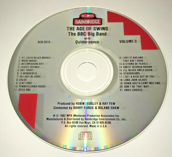 Age of Swing 3 BBC Big Band 1992 CD Top-quality Free UK shipping