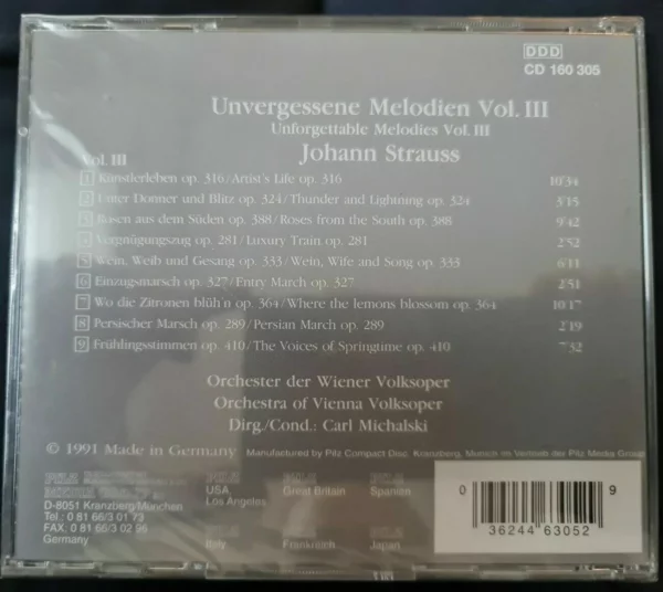 Unforgettable Melodies 3 various 1991 CD Top-quality Free UK shipping