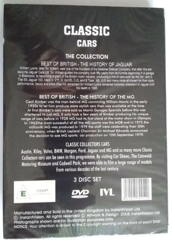 Classic Cars The Collection 2008 New DVD Top-quality Free UK shipping