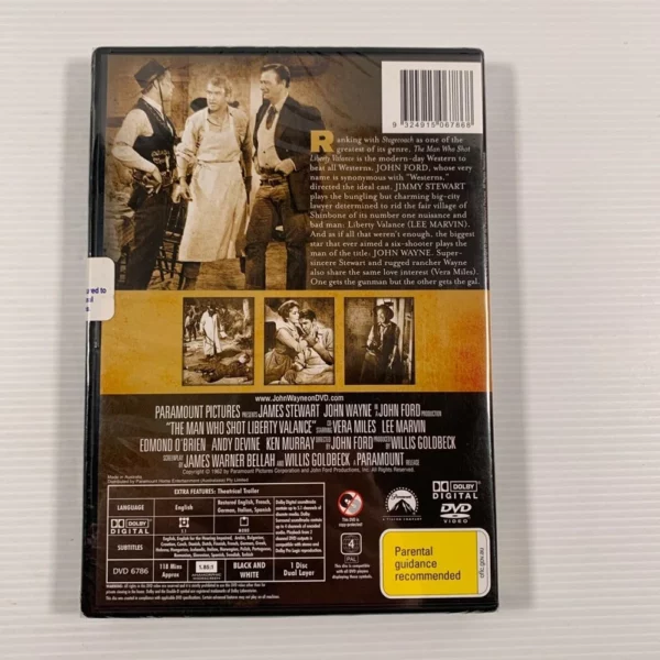 The Man Who Shot Liberty Valance DVD Top-quality Free UK shipping