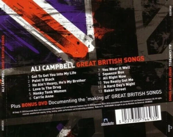 Great British Songs Ali Campbell 2010 CD Top-quality Free UK shipping